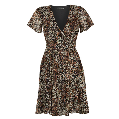 Vêtements Femme Robes courtes Guess ngetasche LAVINIA DRESS Leopard