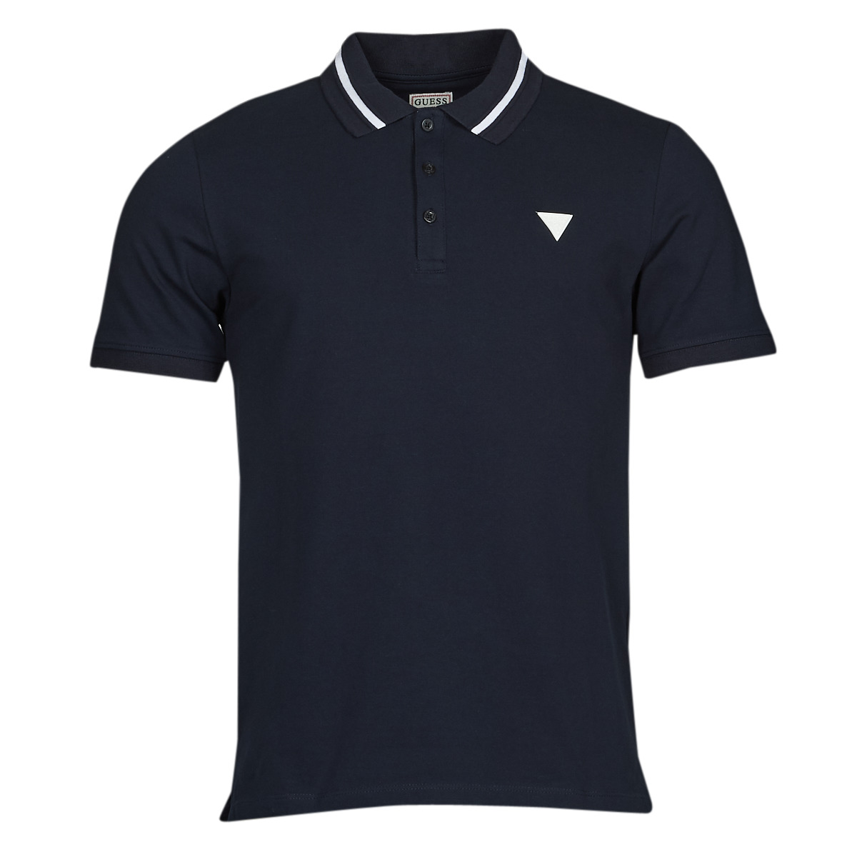 Vêhwcg81 Homme Polos manches courtes Guess LYLE SS POLO Marine