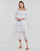 Vêtements Femme Robes longues Guess PPC 3 QTR SLV AMBERLEE DRESS Blanc