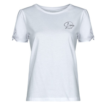 Vêtements Femme T-shirts manches courtes Guess marrone SS CN GEETA TEE Blanc