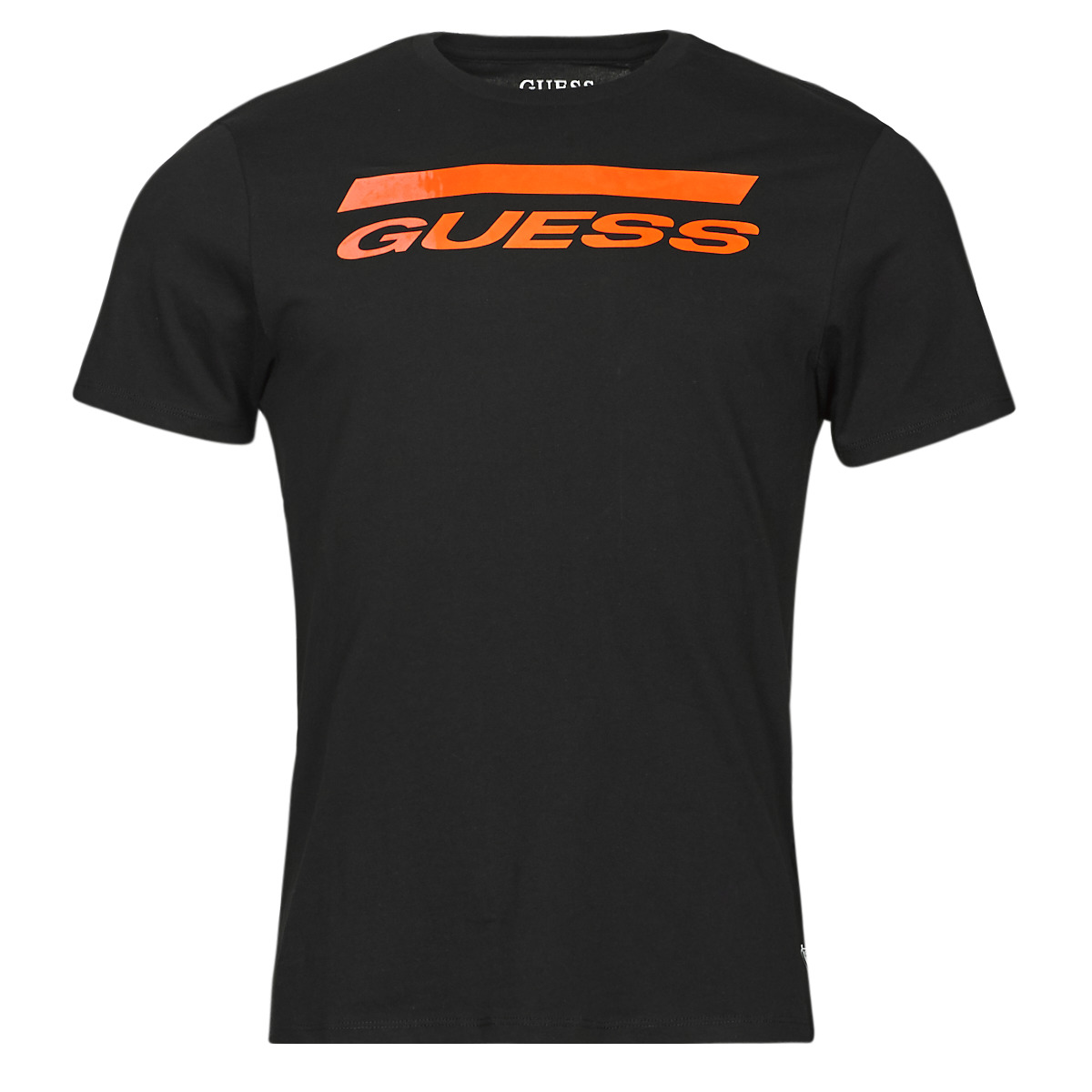 Vêtements Homme T-shirts manches courtes GPY Guess SS BSC INTL LOGO TEE Noir / Orange