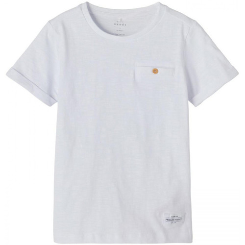 Vêtements Garçon T-shirts & Polos Name it 13189441 Blanc