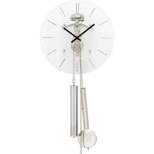Maison & Déco Horloges Ams 308, Mechanical, Blanche, Analogique, Modern Blanc