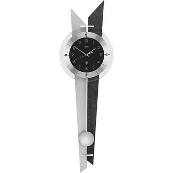 Maison & Déco Horloges Ams 5253, Quartz, Noire, Analogique, Modern Noir