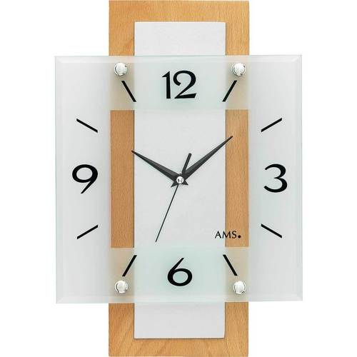 Maison & Déco Horloges Ams 5507, Quartz, Silver, Analogue, Modern Argenté