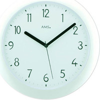 Maison & Déco Horloges Ams 5844, Quartz, White, Analogue, Modern Blanc