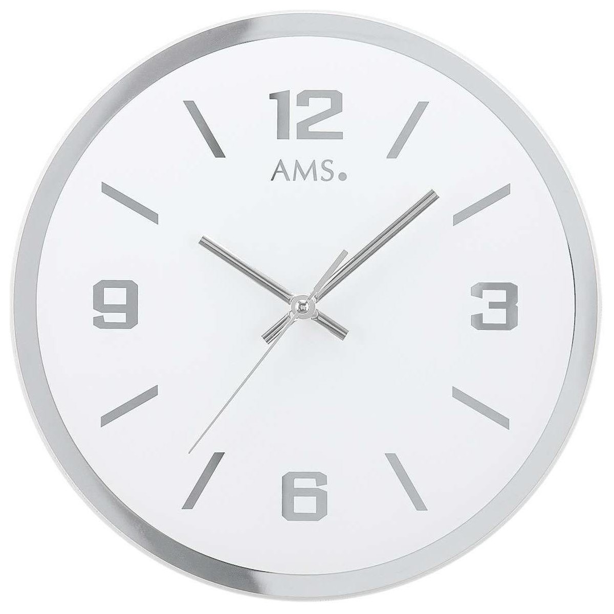 Maison & Déco Horloges Ams 9322, Quartz, Blanche, Analogique, Modern Blanc