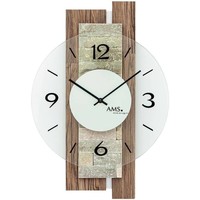 Maison & Déco Horloges Ams 9543, Quartz, White, Analogue, Modern Blanc