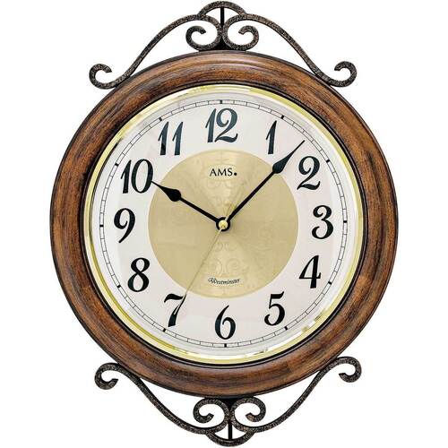 Maison & Déco Horloges Ams 9565, Quartz, Blanche, Analogique, Classic Blanc