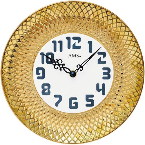 Maison & Déco Horloges Ams 9615, Quartz, Blanche, Analogique, Modern Blanc