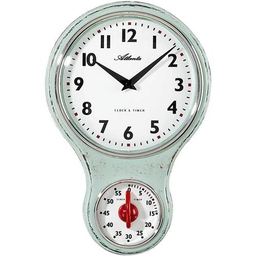 Oreillers / Traversins Horloges Atlanta 6124/6, Quartz, Blanche, Analogique, Classic Blanc