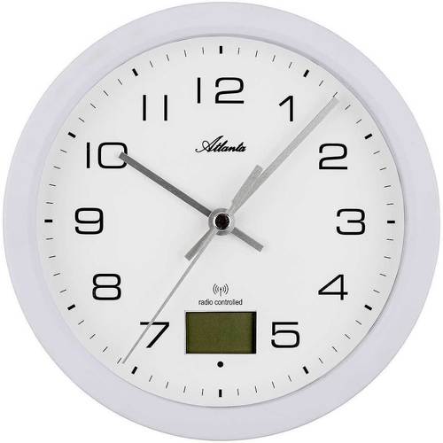 Bougeoirs / photophores Horloges Atlanta 4504/0, Quartz, Blanche, Analogique, Modern Blanc