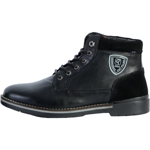 Chaussures Homme Boots Redskins Bottine Cuir Accro Noir