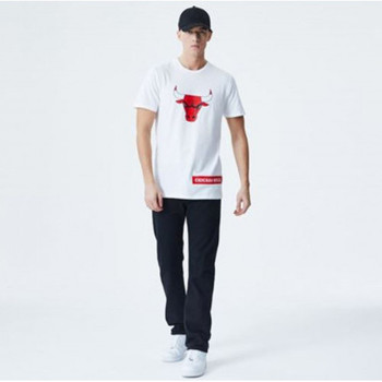 New-Era Tee-shirt homme Chicago bulls blanc - XXS Blanc