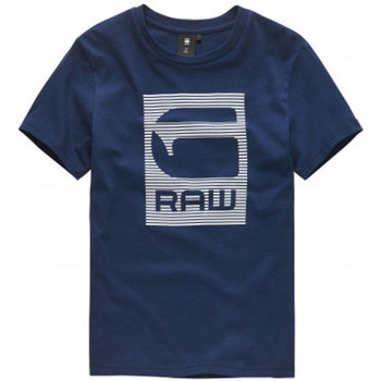 Vêtements Enfant T-shirts & Polos G-Star Raw Tee-shirt junior GSTAR bleu marine sq10086 - 10 ANS Bleu