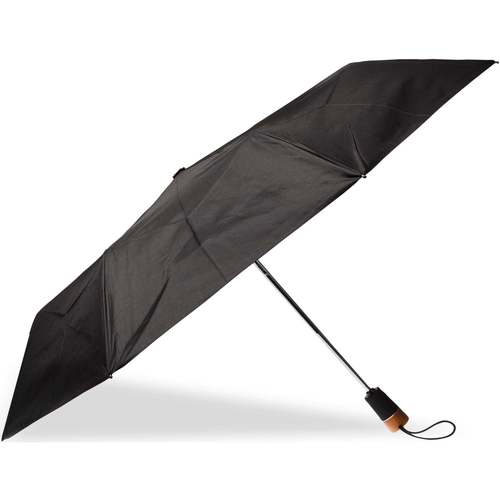 Accessoires textile Parapluies Isotoner Parapluie x-tra solide poignée bois Noir