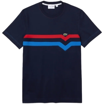 Vêtements Homme T-shirts manches courtes Lacoste T shirt  Homme Ref 53761 VSJ marine Bleu