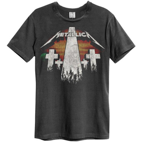 Vêtements T-shirts manches longues Amplified Master Of Puppets Revamp Gris