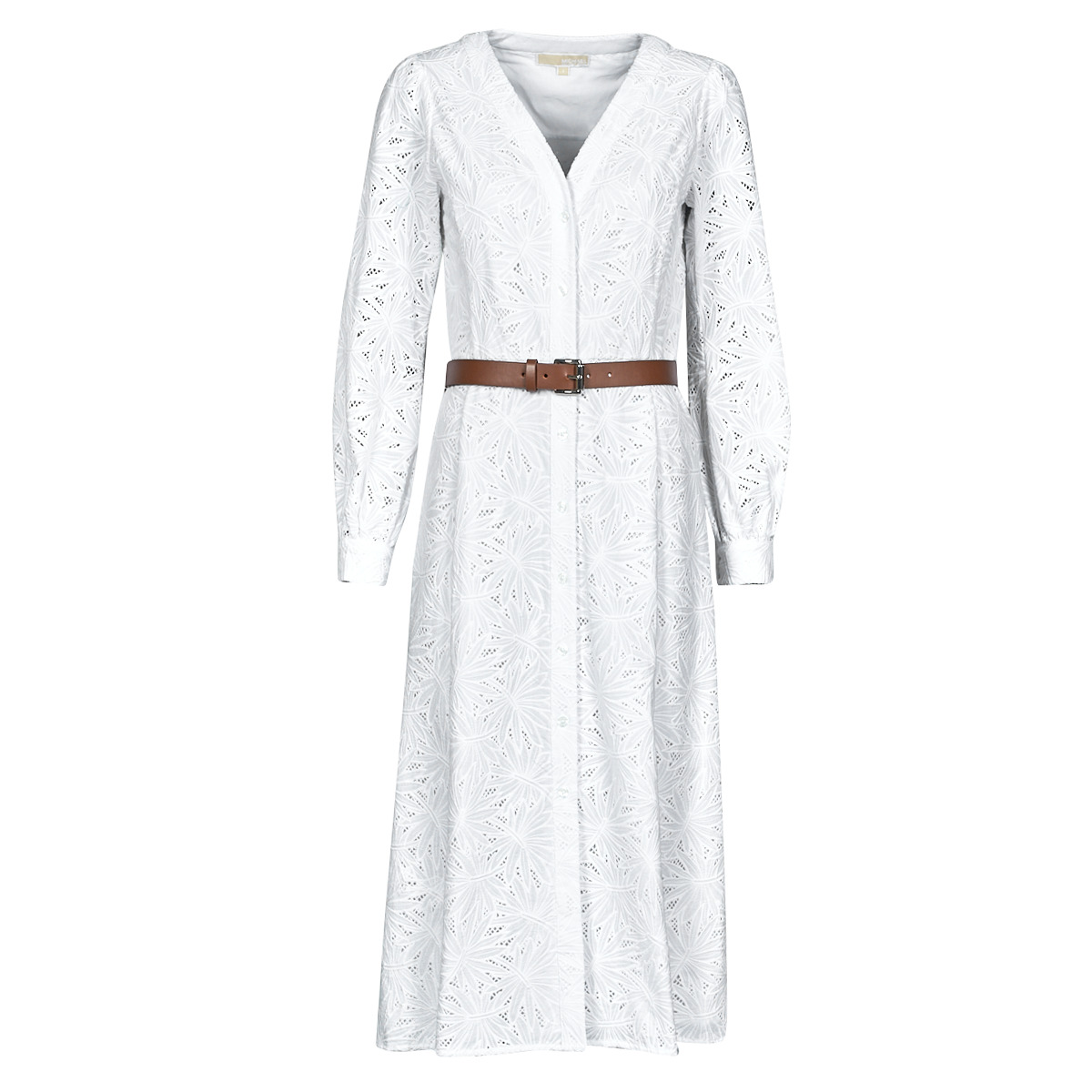 Vêtements Femme Robes longues MICHAEL Michael Kors PALM Water KATE DRESS Blanc