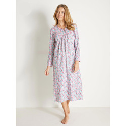 Vêtements Femme Pyjamas / Chemises de nuit Lingerelle Lot de 2 chemises de nuit manches longue impblancimpbleu