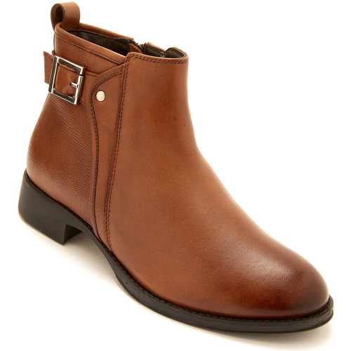 Pediconfort Boots cuir semelle amovible Marron - Chaussures Boot Femme  69,99 €