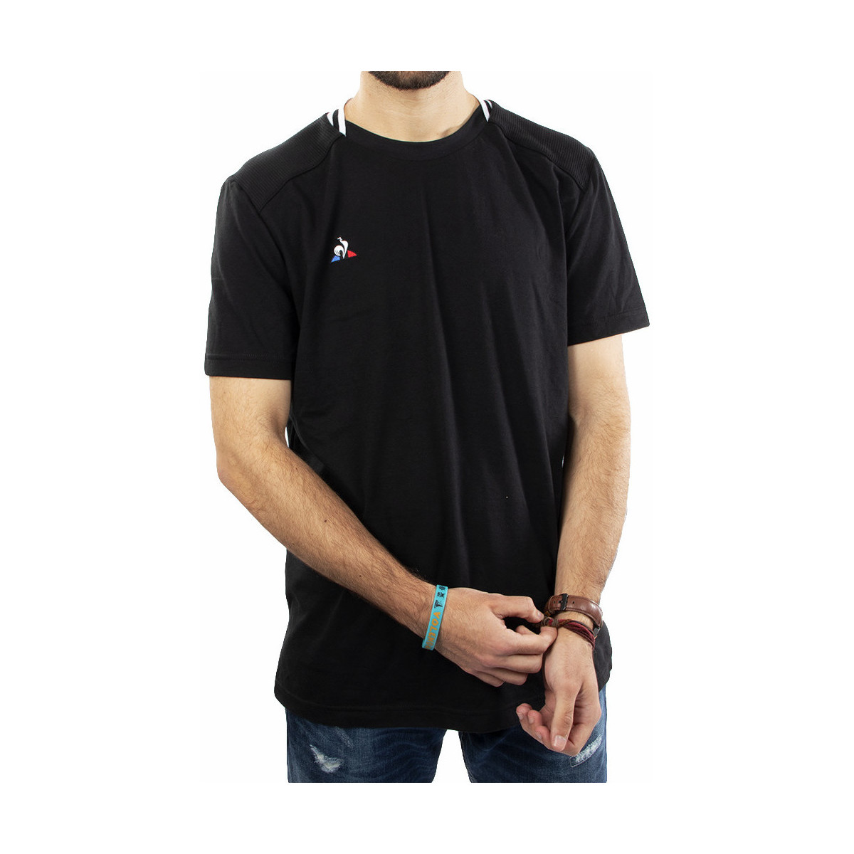 Vêtements Homme T-shirts manches courtes Le Coq Sportif Petrarca Noir