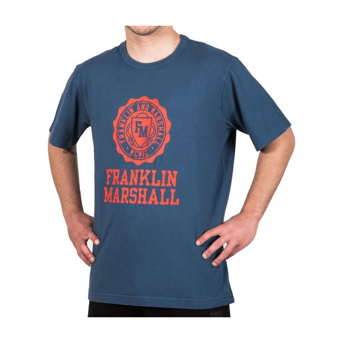 Vêtements Homme T-shirts manches courtes Franklin & Marshall T-shirt  Classique Bleu