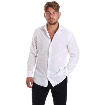 Vêtements Homme Chemises manches longues Les Copains 20P500 P3196SL Blanc