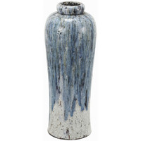 Maison & Déco Vases / caches pots d'intérieur La Grande Prairie Vase en terre cuite émaillée 21x21x57cm Bleu