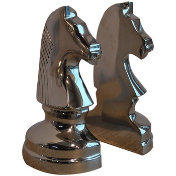 Lampes de bureau Statuettes et figurines Côté Table Serre Livres cheval chromé 11x6x20cm Argenté