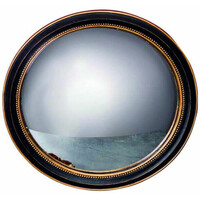Maison & Déco Miroirs Chehoma Miroir convexe noir doré 27cm Noir
