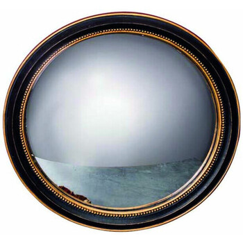 Sécurité du mot de passe Miroirs Chehoma Miroir convexe noir doré 27cm Noir