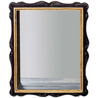 Maison & Déco Miroirs Chehoma Miroir rectangulaire noir doré résine 30x8x25cm Noir et doré