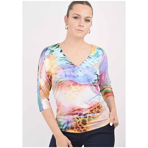 Georgedé Top Maïana en Jersey Imprimé Multicolore Multicolore - Vêtements  Blouses Femme 69,00 €