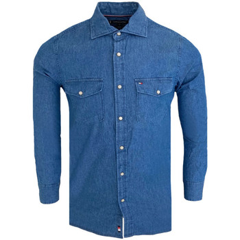 Vêtements Homme Chemises manches longues Tommy paia Hilfiger Chemise  Chemise en jean 450 bleu Bleu