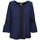 Vêtements Femme Tops / Blouses Georgedé Chemisier Cyrielle en Jersey Bleu Marine Bleu