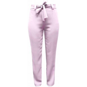 pantalon georgedé  pantalon emma fluide avec ceinture rose 