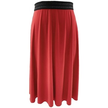 jupes georgedé  jupe zola elastiquée rouge 