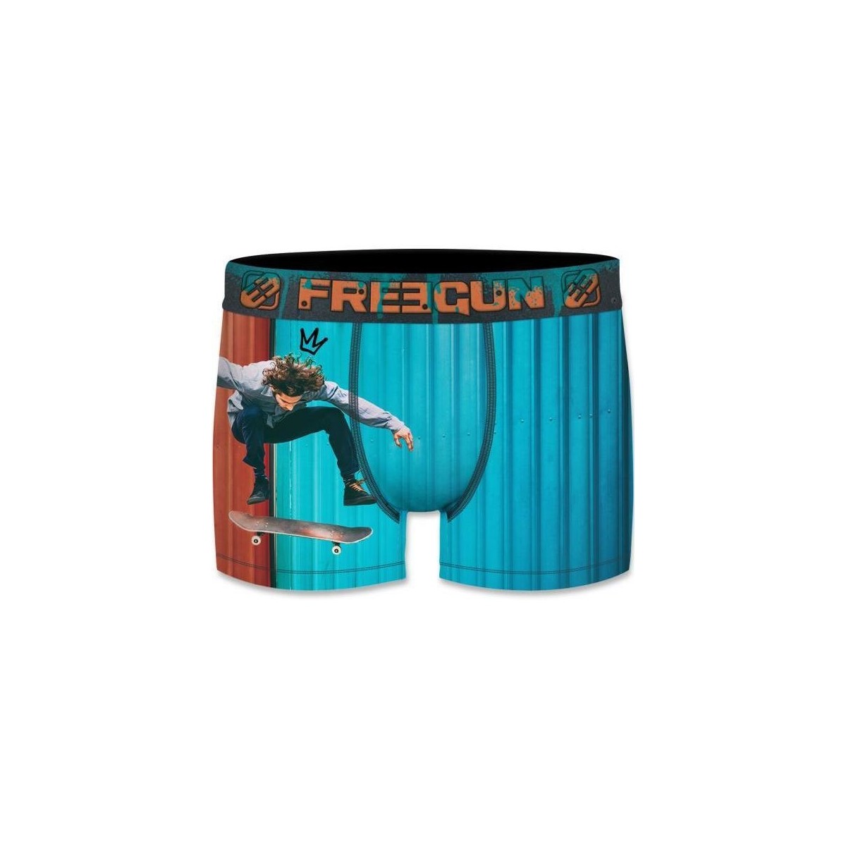 Sous-vêtements Garçon Boxers Freegun Boxer Garçon SKA Orange PREMIUM Bleu