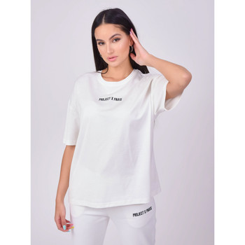 Vêtements Femme T-shirts & Polos Sacs à dos Tee Shirt F211083 Blanc