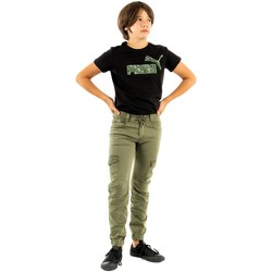 Vêtements Garçon Pantalons cargo Le Temps des Cerises btobati00wpig vert