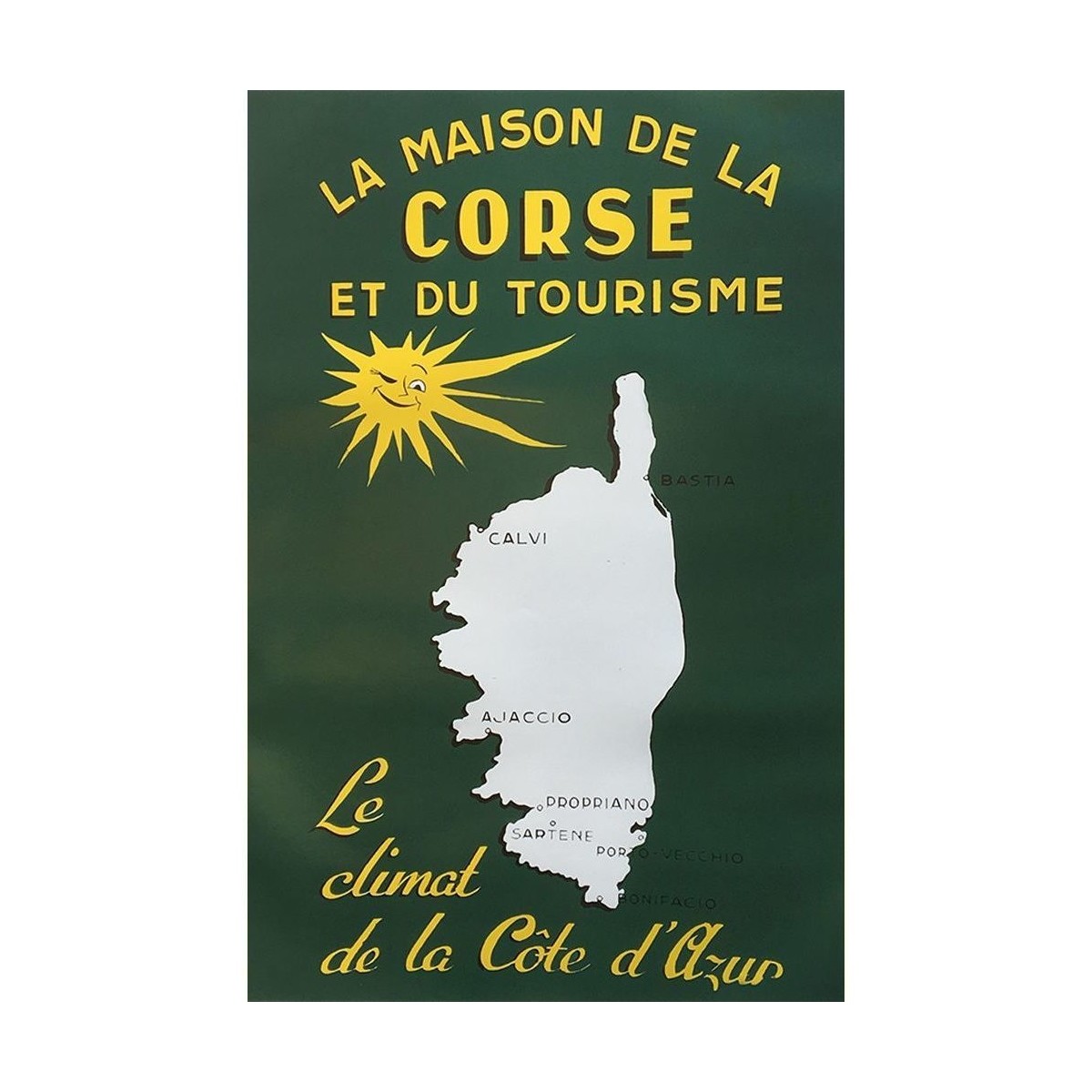Maison & Déco Affiches / posters Editions Clouet Affiche ancienne de Corse 70 x 50 cm Vert
