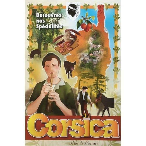 Objets de décoration Affiches / posters Editions Clouet Affiche ancienne de Corse Spécialités Orange