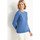 Vêtements Femme Pulls Daxon by  - Pull 50% laine mérinos col rond Bleu