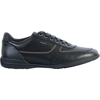 Chaussures Homme Baskets basses Geox Basket Cuir Timothy Noir