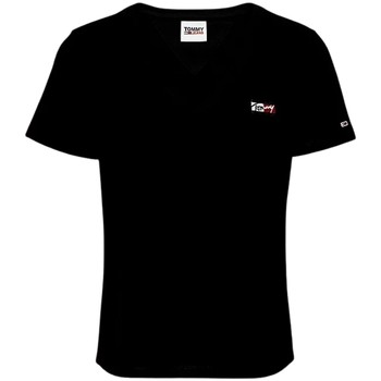Vêtements Femme T-shirts stampa manches courtes Tommy Jeans T shirt  Femme Ref 53882 BDS black Noir