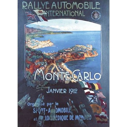 Sélection femme à moins de 70 Affiches / posters Editions Clouet Affiche rectangulaire Monaco 1912 Bleu