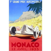 Maison & Déco Affiches / posters Editions Clouet Affiche rectangulaire Monaco 1935 Multicolore