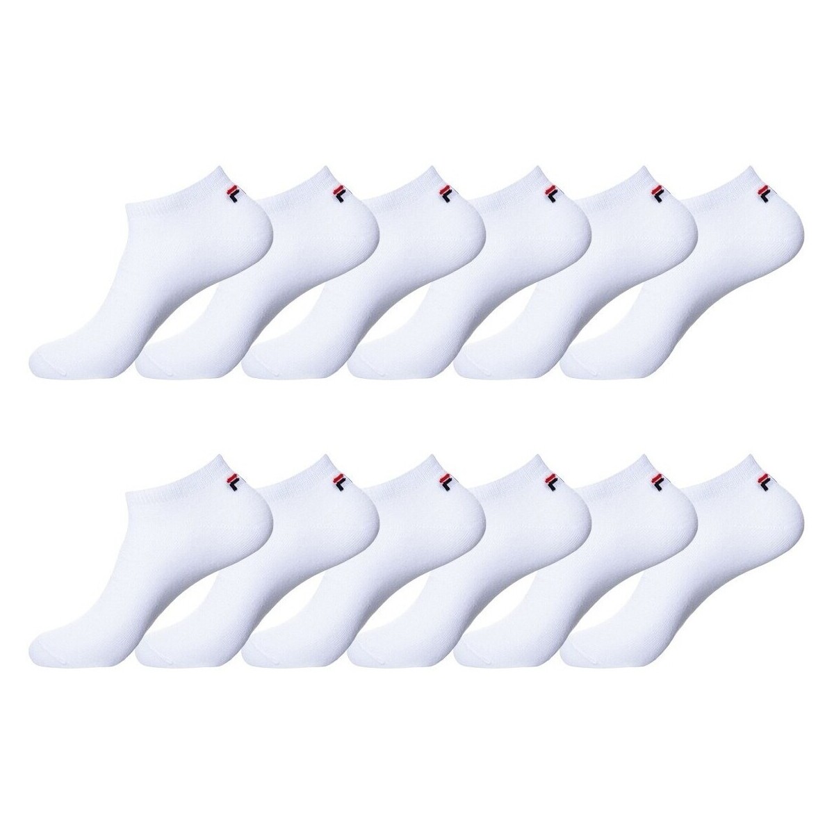 Accessoires Homme Socquettes Fila Lot de 12 Paires de Chaussettes Socquettes homme Blanc