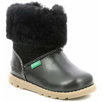 Chaussures Fille Bottes de neige Kickers Bottine nonofur Noir